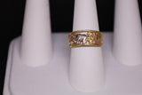 14KT 3 Tone Luck Ring