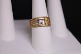 14KT 3 Tone Luck Ring