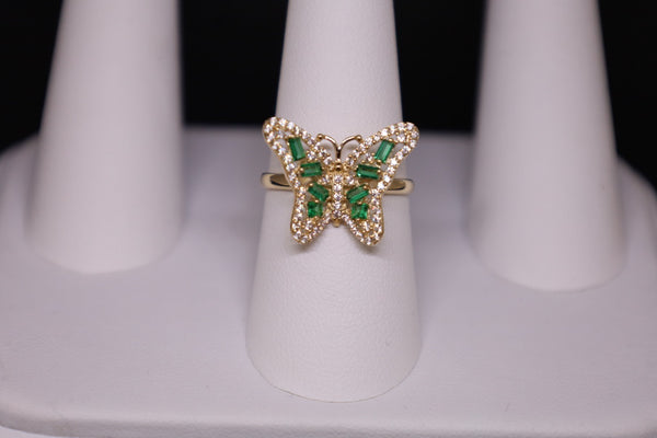 14KT Butterfly CZ Ring