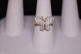 14KT CZ Butterfly Ring