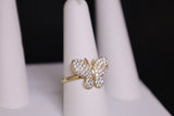 14KT CZ Butterfly Ring