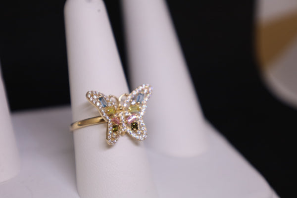 14KT CZ Assorted Butterfly Ring