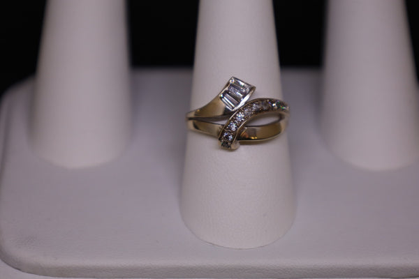 14KT White Gold CZ Band