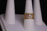 14KT 2 Tone Luck Ring