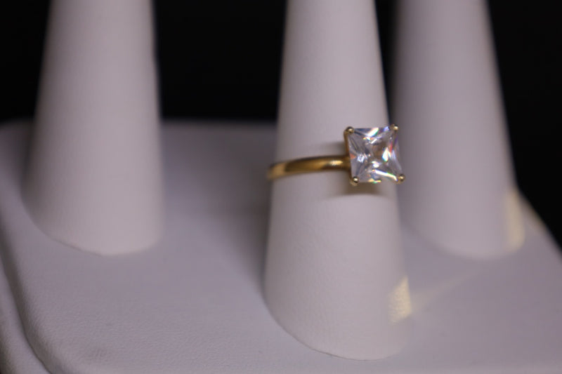 14KT Square CZ Ring