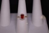 14KT Halo Ruby CZ Promise Ring