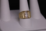 Anillo de la Madre María en dos tonos de oro de 14 kt