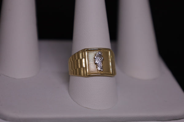 14KT 2 Tone San Judas Ring