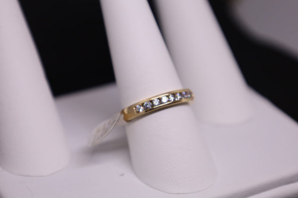 Alianza de boda para hombre con diamantes de 14 quilates