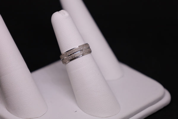 Alianza de boda para hombre en oro blanco de 14 kt