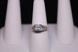 14KT White Gold CZ Promise Ring