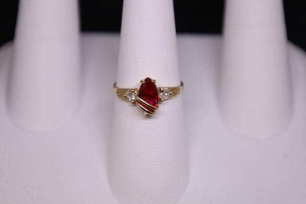 14KT Ruby CZ Promise Ring