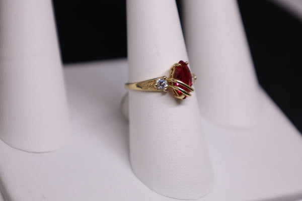 14KT Ruby CZ Promise Ring