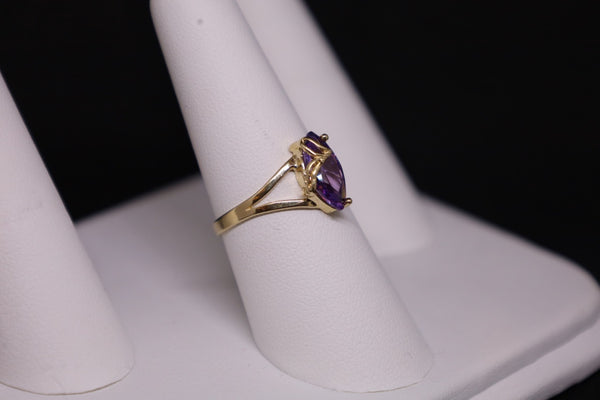 14KT Amethyst CZ Promise Ring