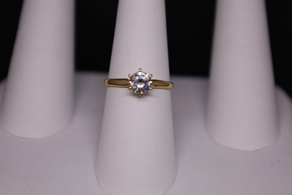 14KT Princess Cut CZ Promise Ring