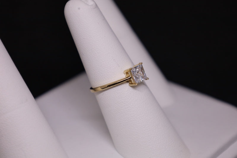 14KT Square CZ Promise Ring