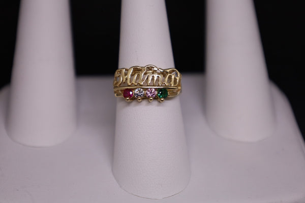 14KT "MAMA" CZ Ring