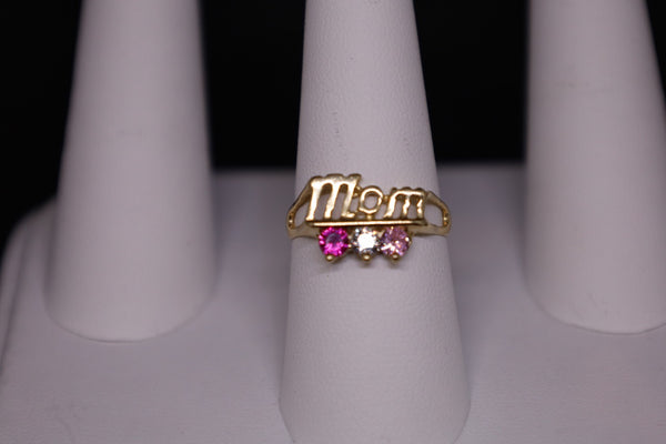 14KT Mom Birthstone Ring