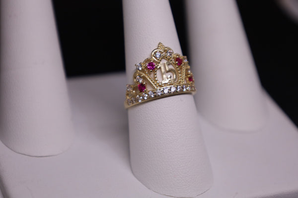 14KT Crown XV años Ring